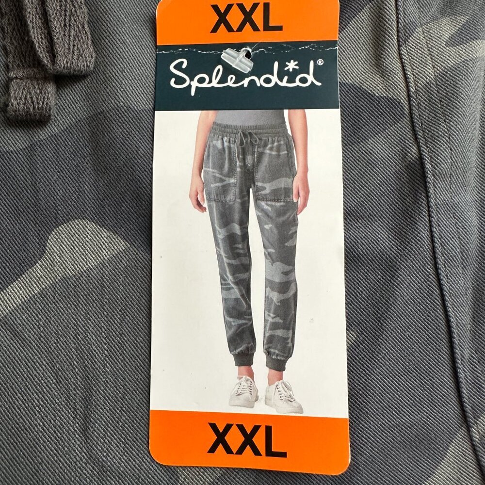 SplendidWomen's Knit Joggers Pant Size XXL Camo Green Relax Fit Boho Chic (NEW)
